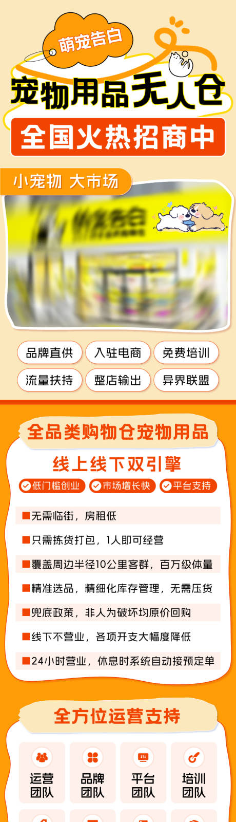 源文件下载【享设计】搜索编号：76390036288913050【宠物用品无人仓海报】