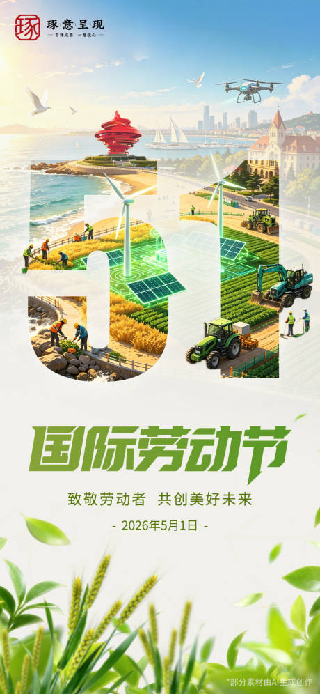 源文件下载【享设计】搜索编号：61320036491217223【五一劳动节海报】