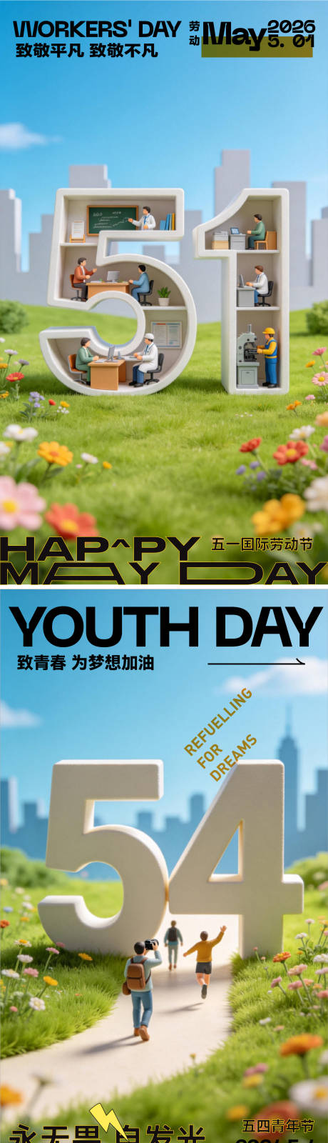 源文件下载【享设计】搜索编号：46420036311425408【劳动节青年节系列】
