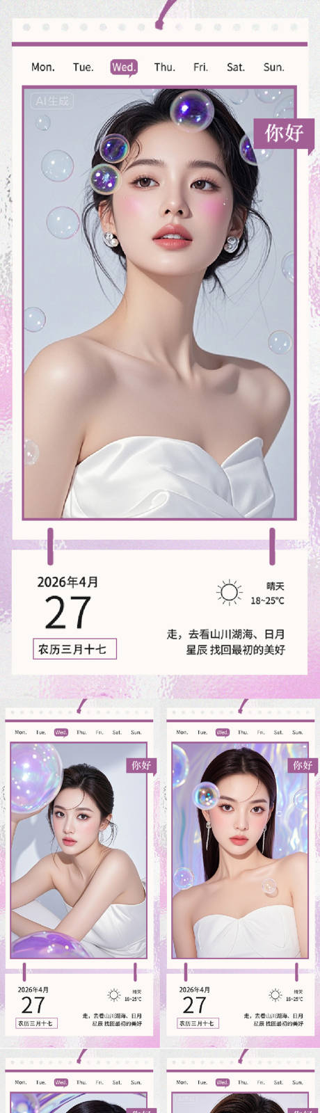 源文件下载【享设计】搜索编号：16360036491377326【早安人物系列海报】