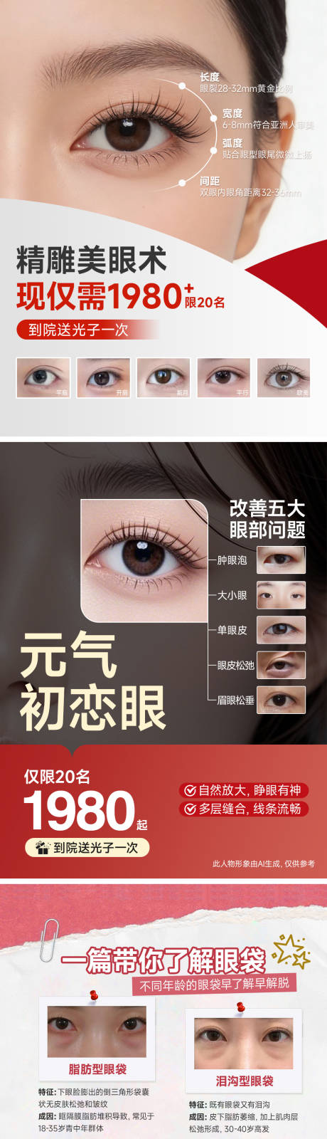 源文件下载【享设计】搜索编号：94230036451281059【医美小红书双眼皮海报套图】
