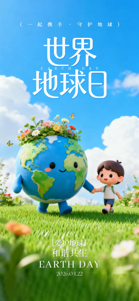源文件下载【享设计】搜索编号：29700036255632625【世界地球日】