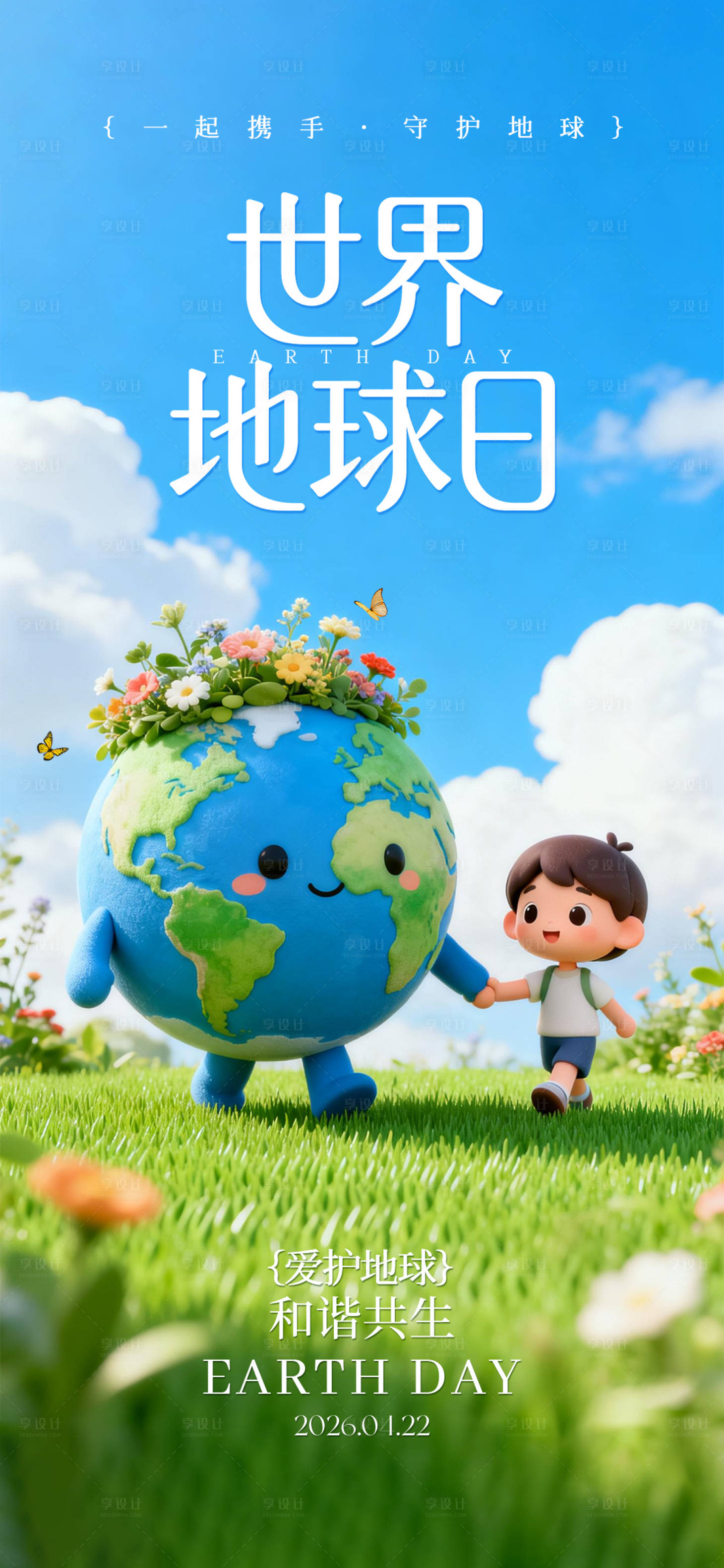 源文件下载【享设计】搜索编号：29700036255632625【世界地球日】