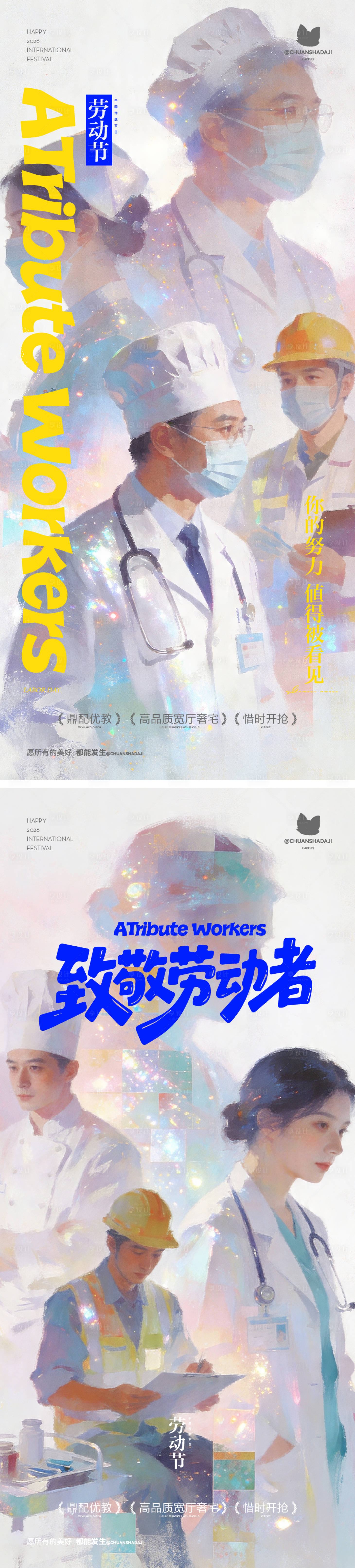 源文件下载【享设计】搜索编号：39310036480795757【劳动节弥散海报】