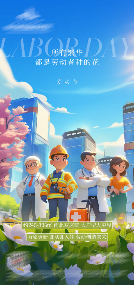 源文件下载【享设计】搜索编号：33180036240595497【地产51劳动节海报】