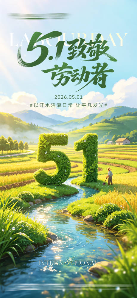 源文件下载【享设计】搜索编号：21010036631663078【劳动节海报】