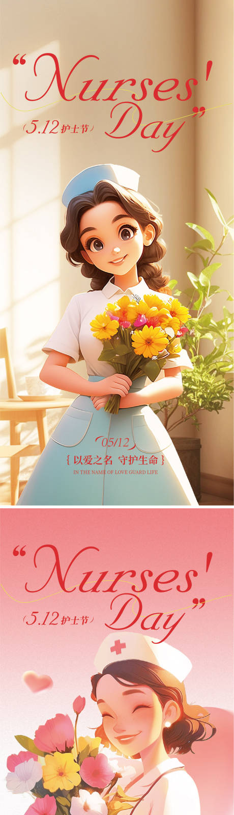 源文件下载【享设计】搜索编号：33680036180386299【国际护士节3D系列海报】