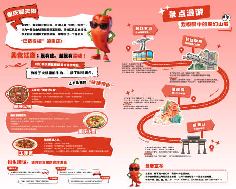 源文件下载【享设计】搜索编号：14420036243496926【重庆旅游地图辣椒活动展板】