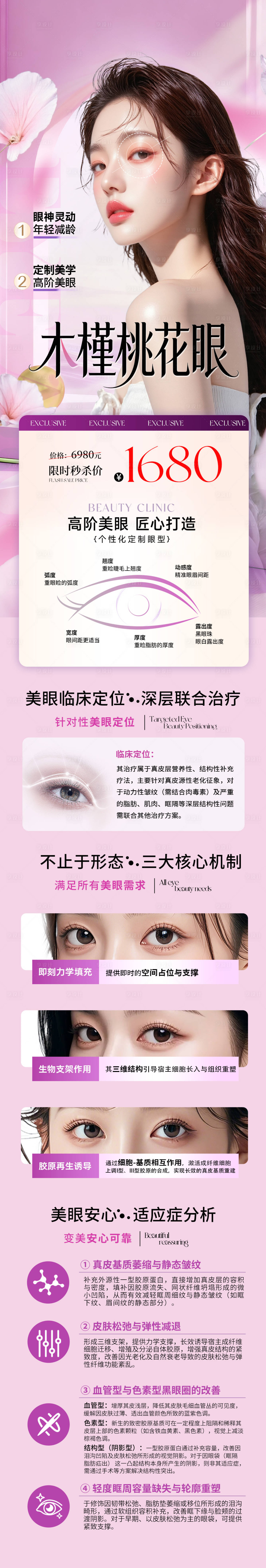 源文件下载【享设计】搜索编号：35410036169997711【桃花眼双眼皮海报】