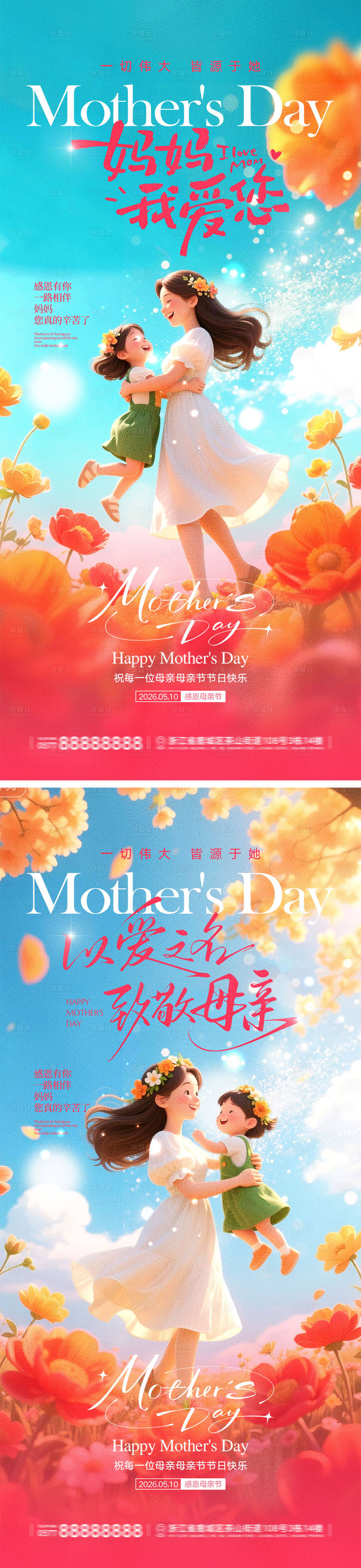 源文件下载【享设计】搜索编号：12830036431384608【母亲节宣传海报】