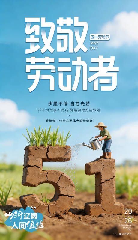源文件下载【享设计】搜索编号：40890036275728129【劳动节海报】