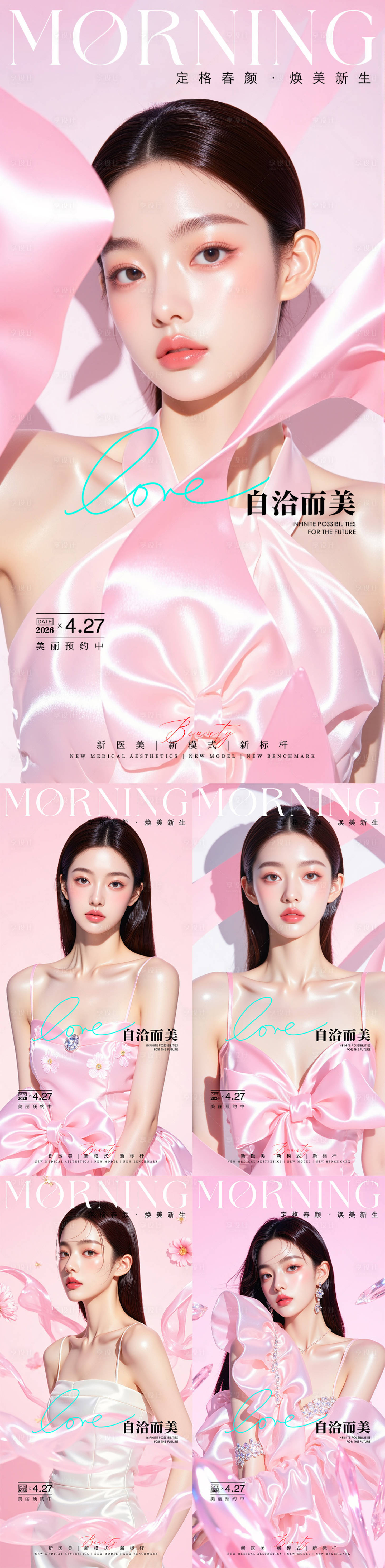 源文件下载【享设计】搜索编号：64350036541689488【医美早安人物海报】