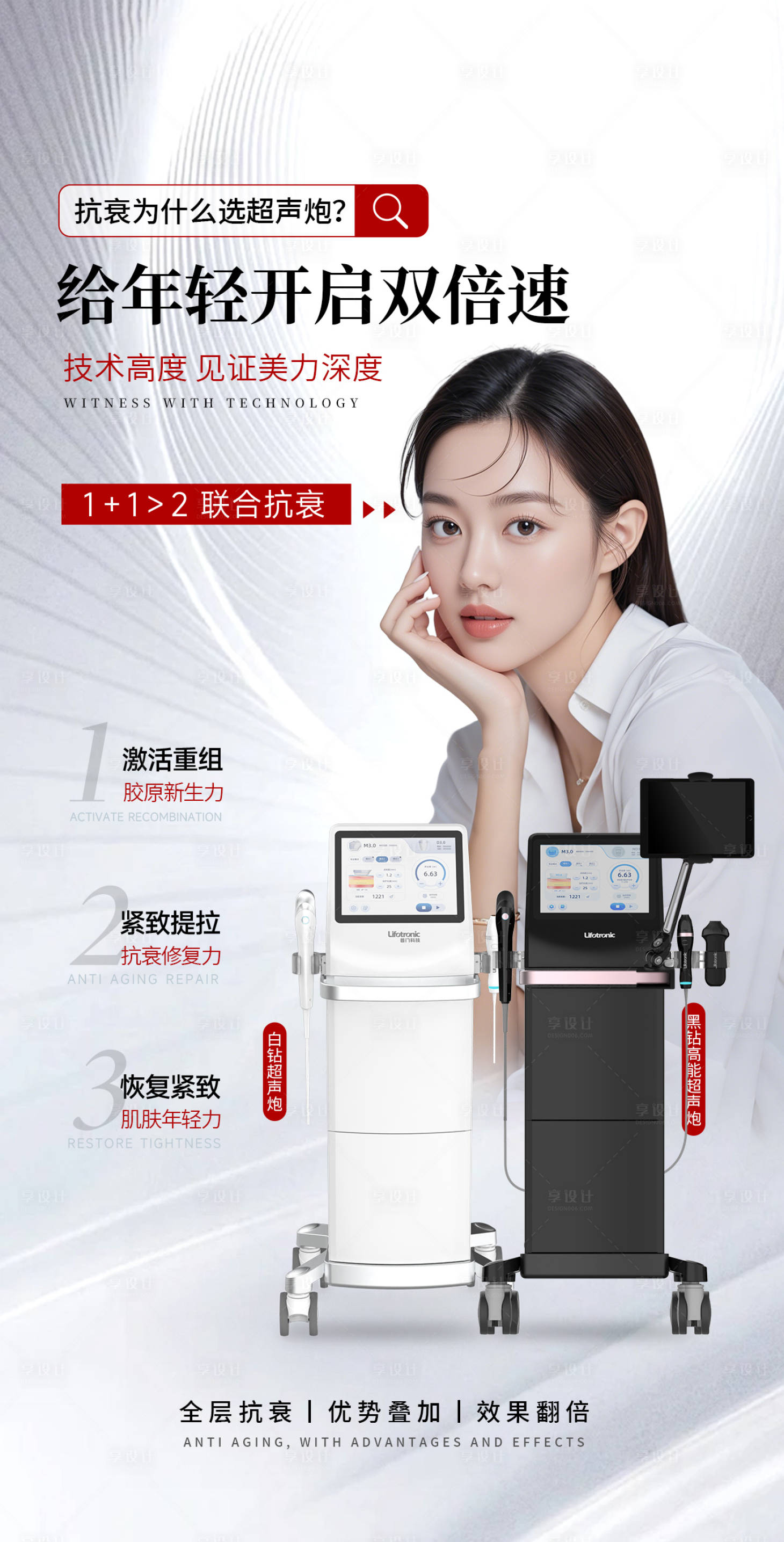源文件下载【享设计】搜索编号：59660036600249028【医美超声仪器海报】