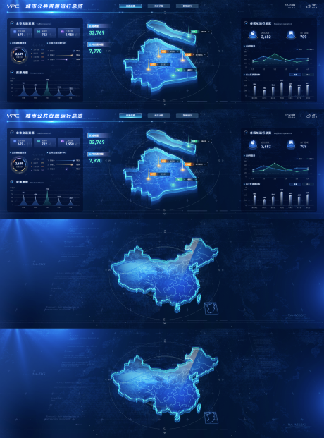 源文件下载【享设计】搜索编号：42880036243729769【城市公共资源运行总览可视化大屏】