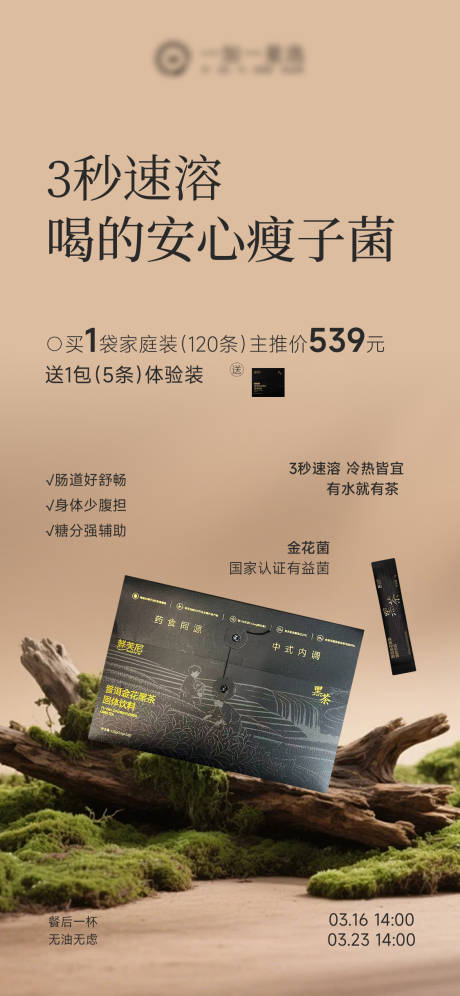 源文件下载【享设计】搜索编号：89310036163123324【黑茶茶饮产品海报】