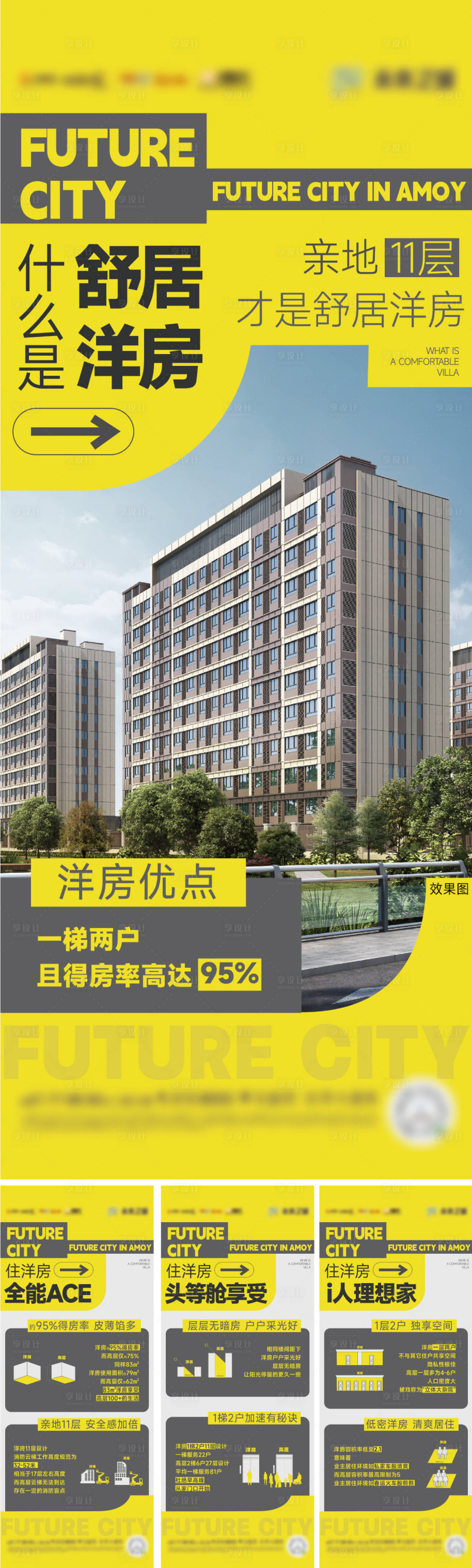 源文件下载【享设计】搜索编号：35040036305358249【地产洋房价值点海报】