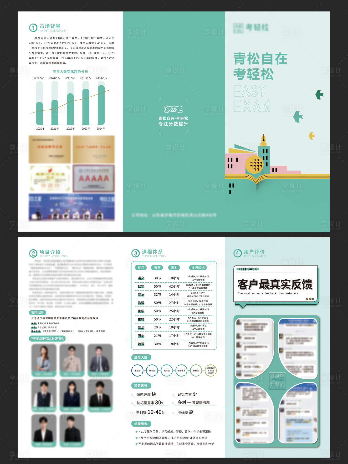 源文件下载【享设计】搜索编号：63630036384027383【教育集团介绍三折页】