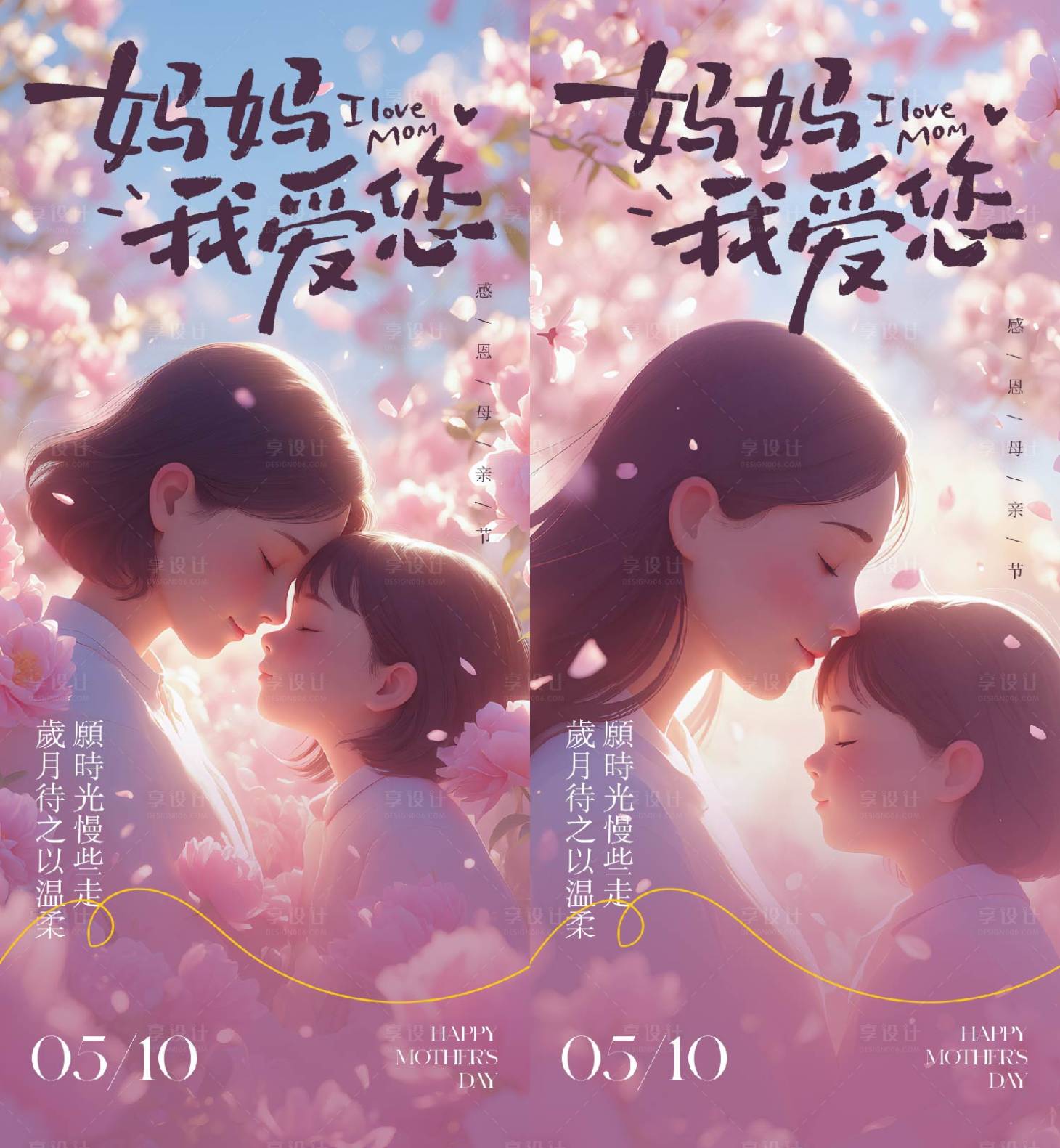 源文件下载【享设计】搜索编号：94230036588139922【母亲节海报】