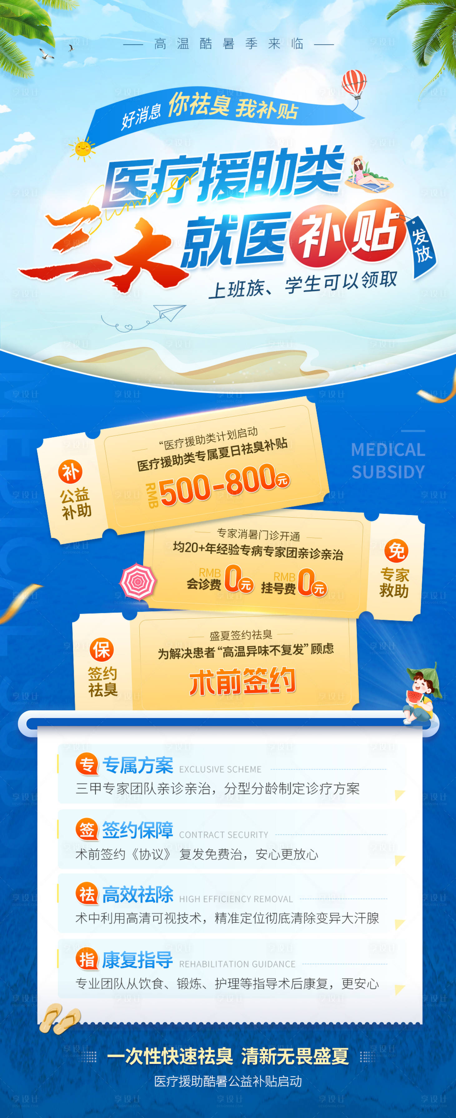 源文件下载【享设计】搜索编号：78290036190867238【夏季补贴优惠海报】