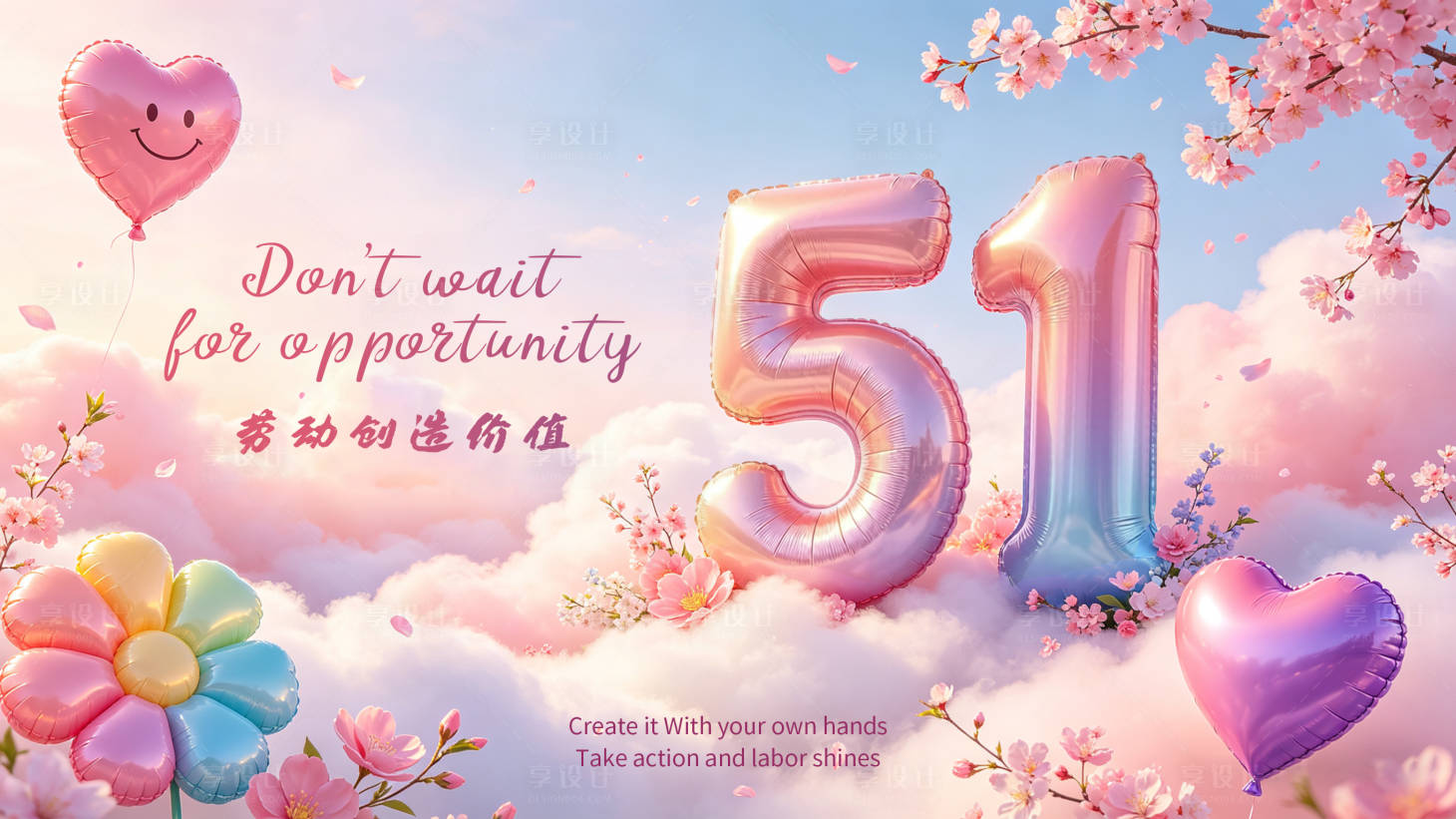 源文件下载【享设计】搜索编号：59410036350783284【51劳动节主视觉】