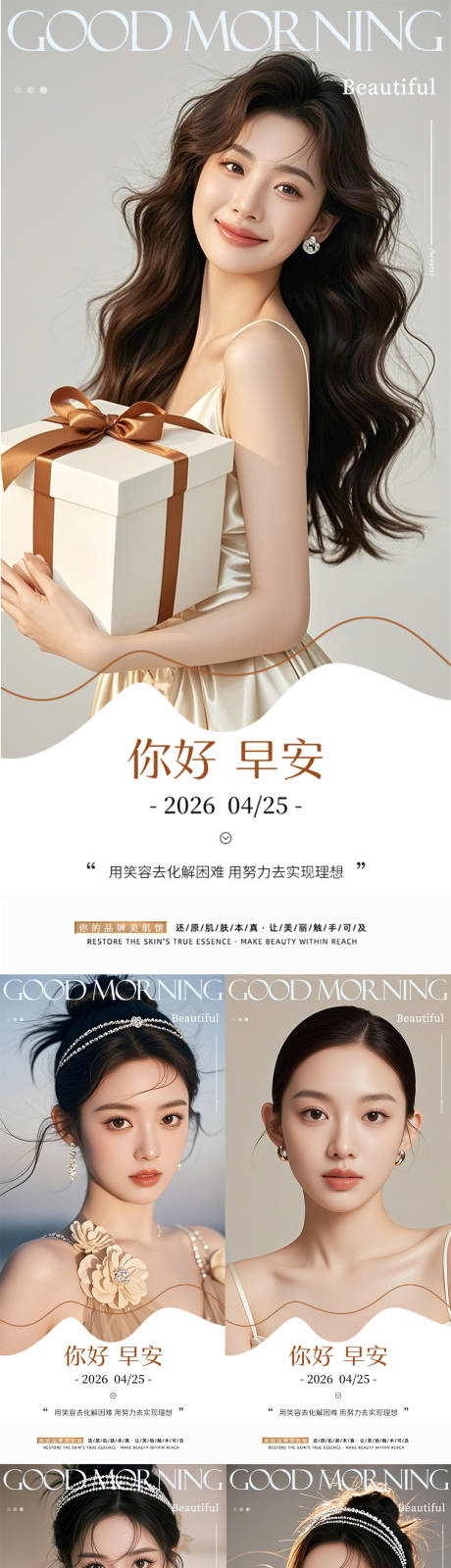 源文件下载【享设计】搜索编号：48830036493351897【早安人物系列海报】