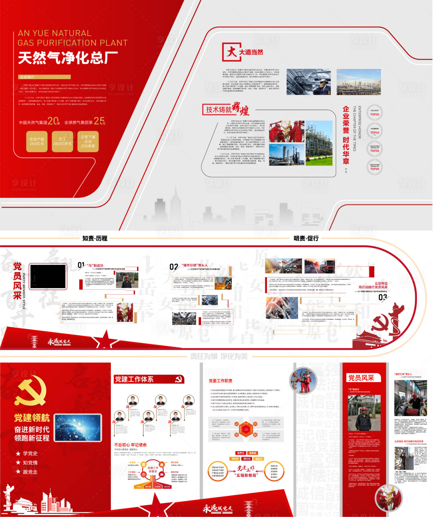 源文件下载【享设计】搜索编号：98450036244475643【天然气党建文化墙】