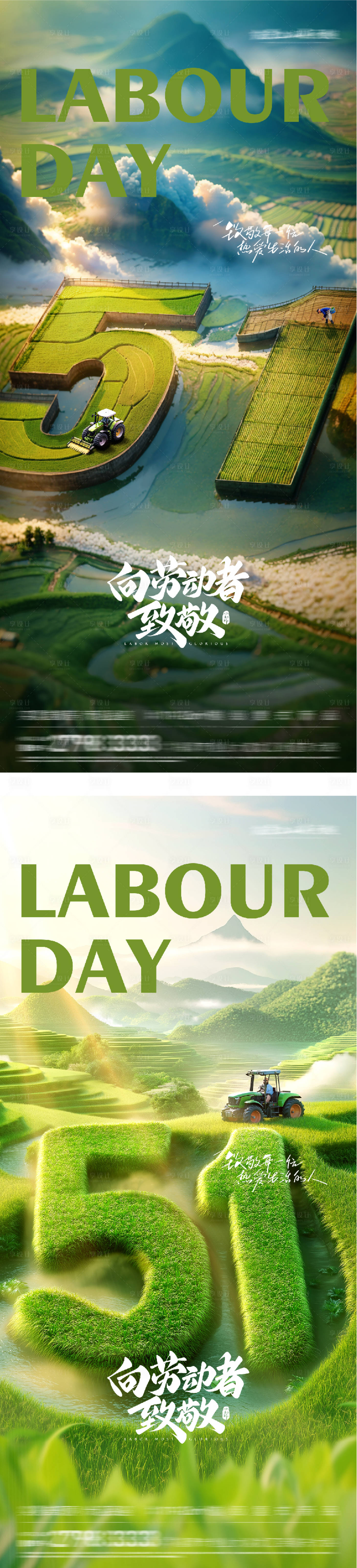 源文件下载【享设计】搜索编号：77690036300986971【地产51劳动美景海报】