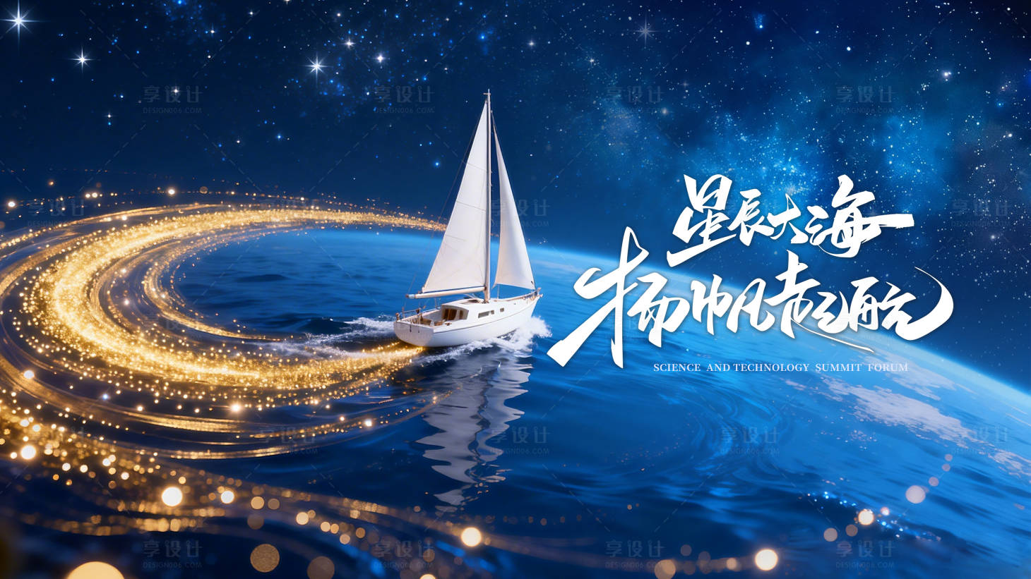 源文件下载【享设计】搜索编号：36070036356506577【乘风破浪年会会议背景板】