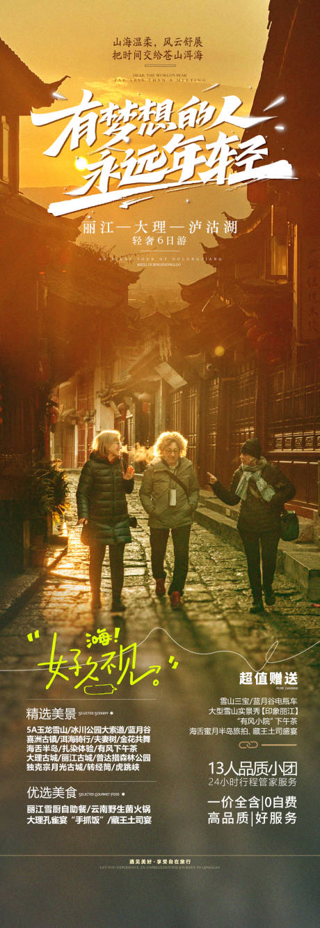 源文件下载【享设计】搜索编号：47060036457331446【云南老年人高端旅游海报】