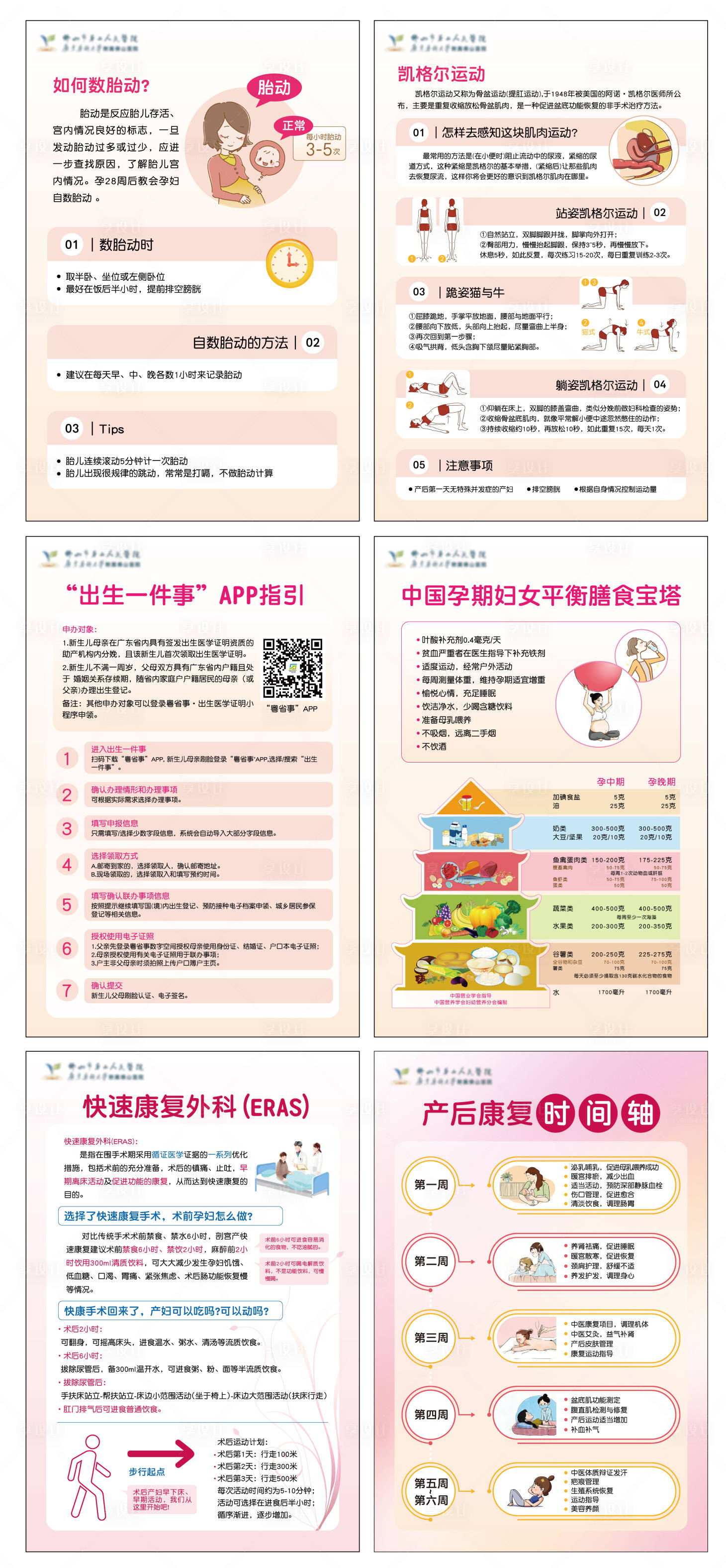 源文件下载【享设计】搜索编号：98330036607075880【妇产科产后康复孕期膳食宝塔凯格尔运动】
