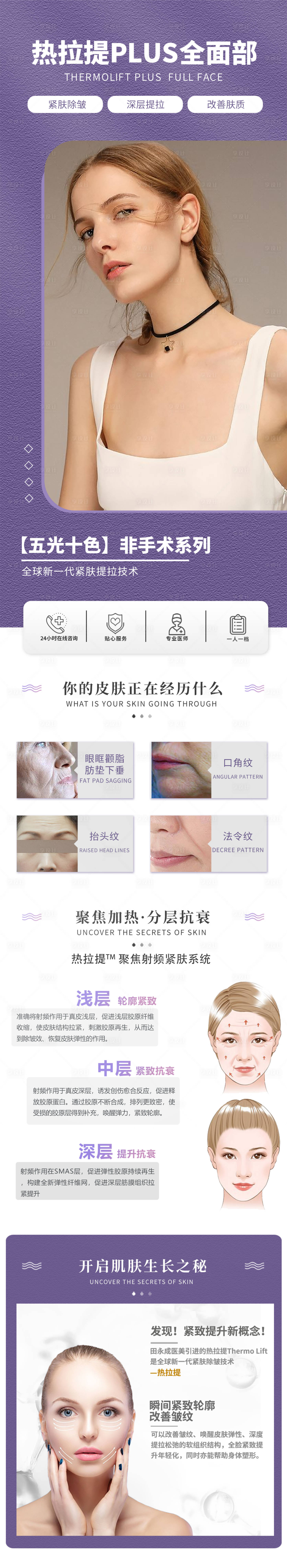 源文件下载【享设计】搜索编号：92690036367245393【医美热拉提PLUS仪器科普海报】