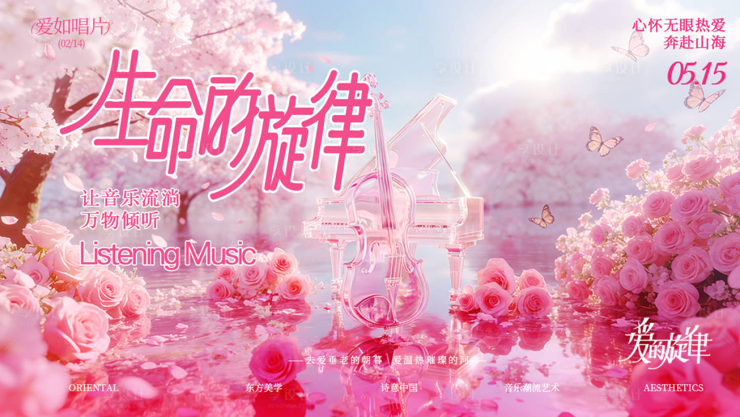 源文件下载【享设计】搜索编号：31960036242732872【教育培训琴行宣传海报】