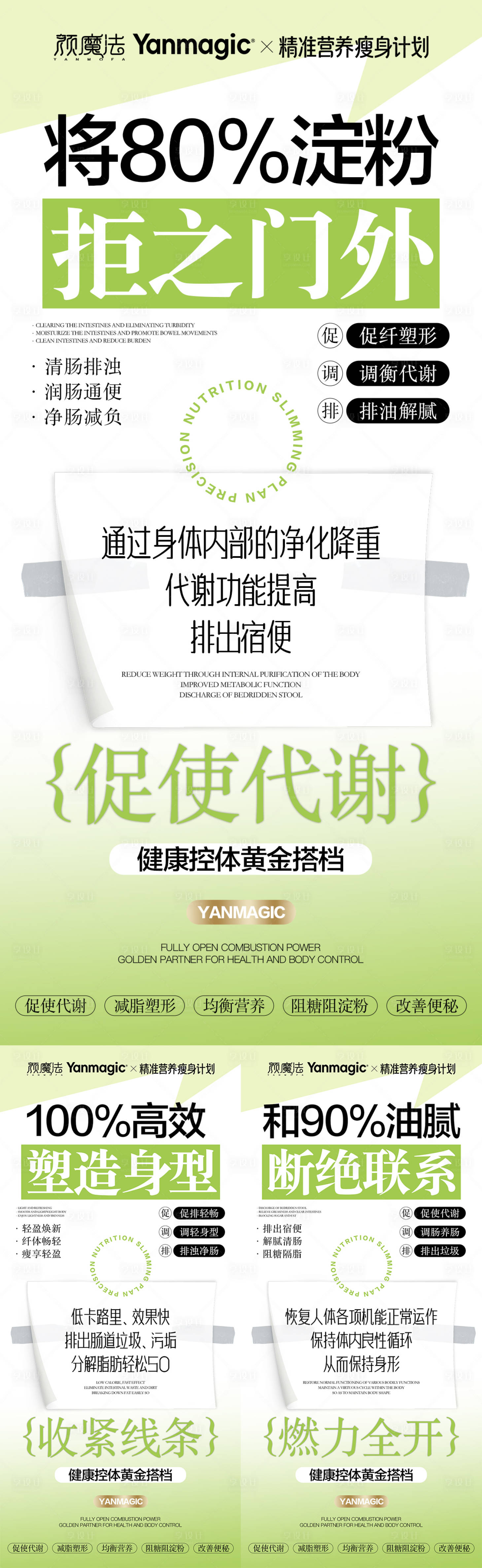 源文件下载【享设计】搜索编号：94130036633588322【减肥产品系列海报】