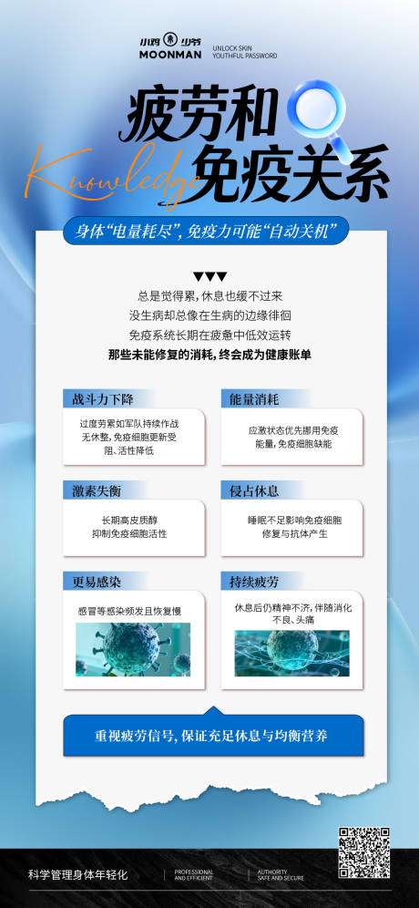 源文件下载【享设计】搜索编号：72470036496833336【疲劳与免疫力关系科普海报】