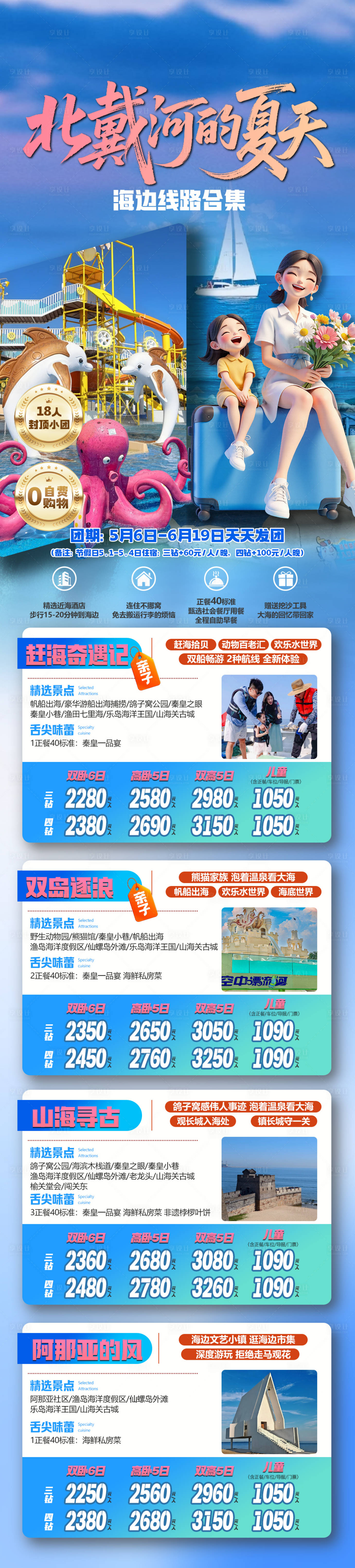 源文件下载【享设计】搜索编号：20590036600598628【北戴河旅游海报】
