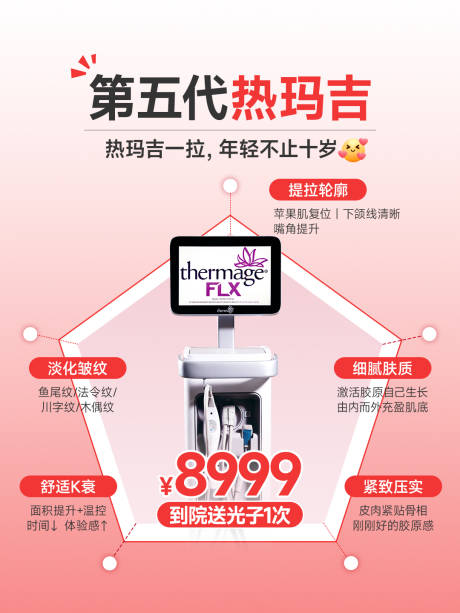 源文件下载【享设计】搜索编号：83590036401338688【医美小红书热玛吉海报】
