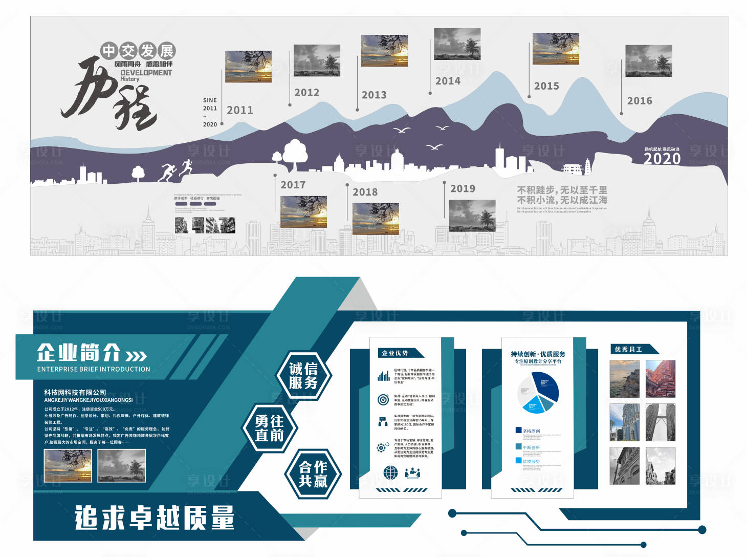源文件下载【享设计】搜索编号：68120036275759656【企业时间轴发展历程文化墙】
