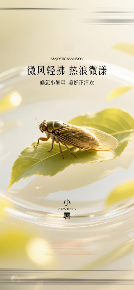 源文件下载【享设计】搜索编号：69690036300134929【小暑大暑质感节气海报】