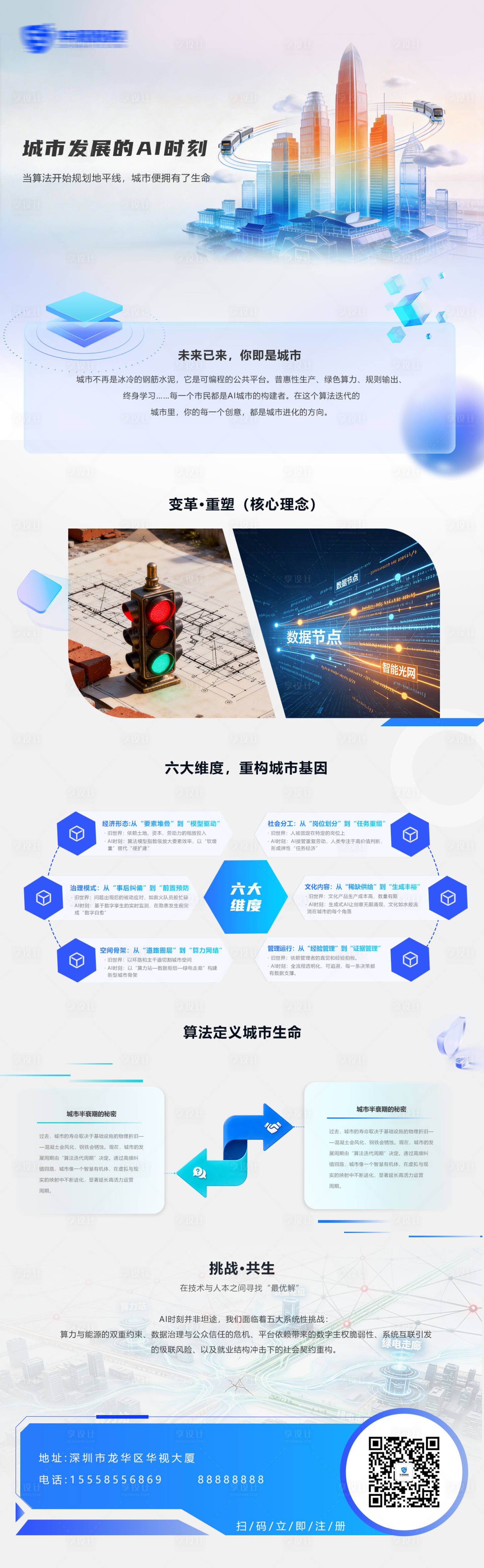 源文件下载【享设计】搜索编号：46060036318787078【科技AI全域营销解决方案长图】