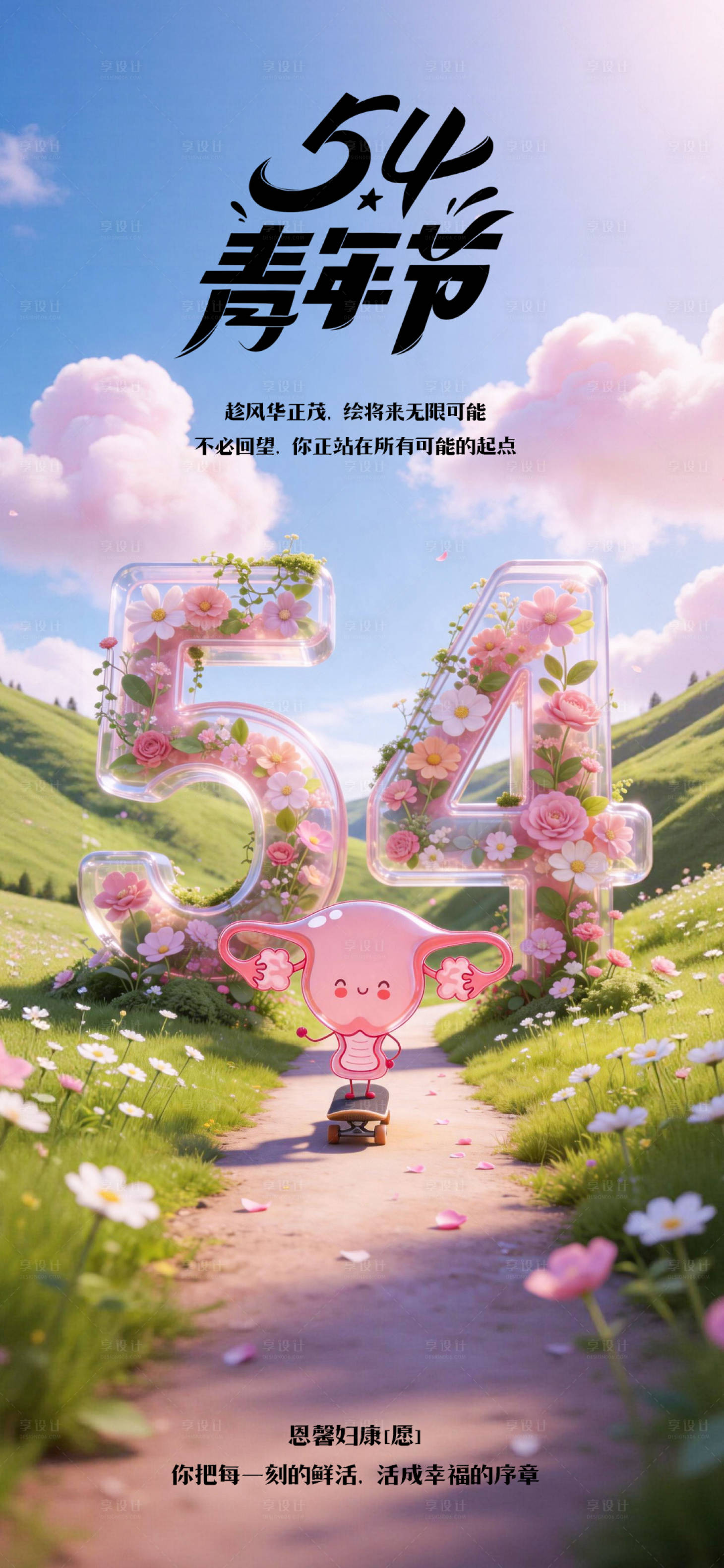 源文件下载【享设计】搜索编号：11770036615957889【医美54青年卡通海报】