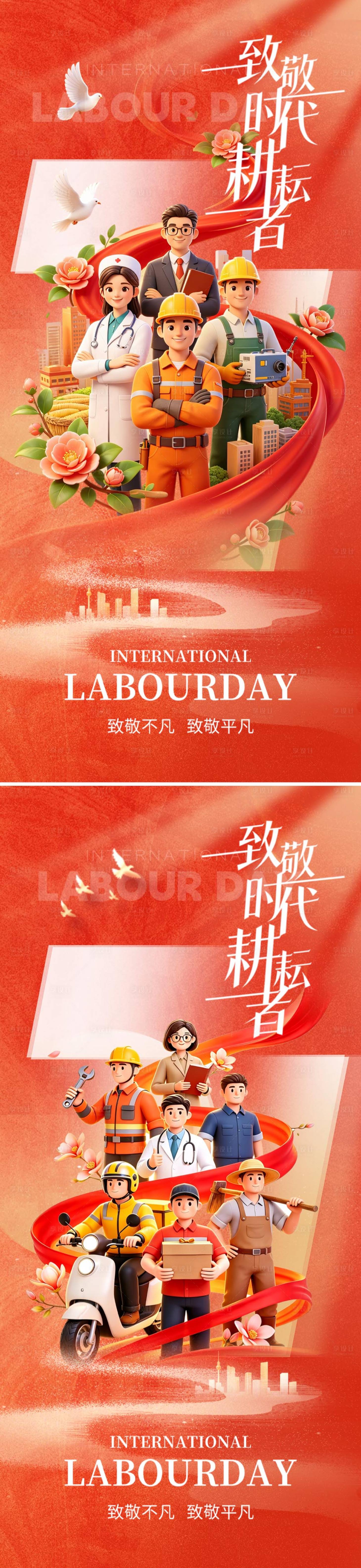 源文件下载【享设计】搜索编号：50300036561459374【51劳动节海报】