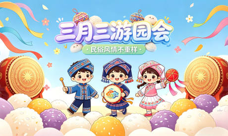 源文件下载【享设计】搜索编号：74360036358303885【三月三游园会】