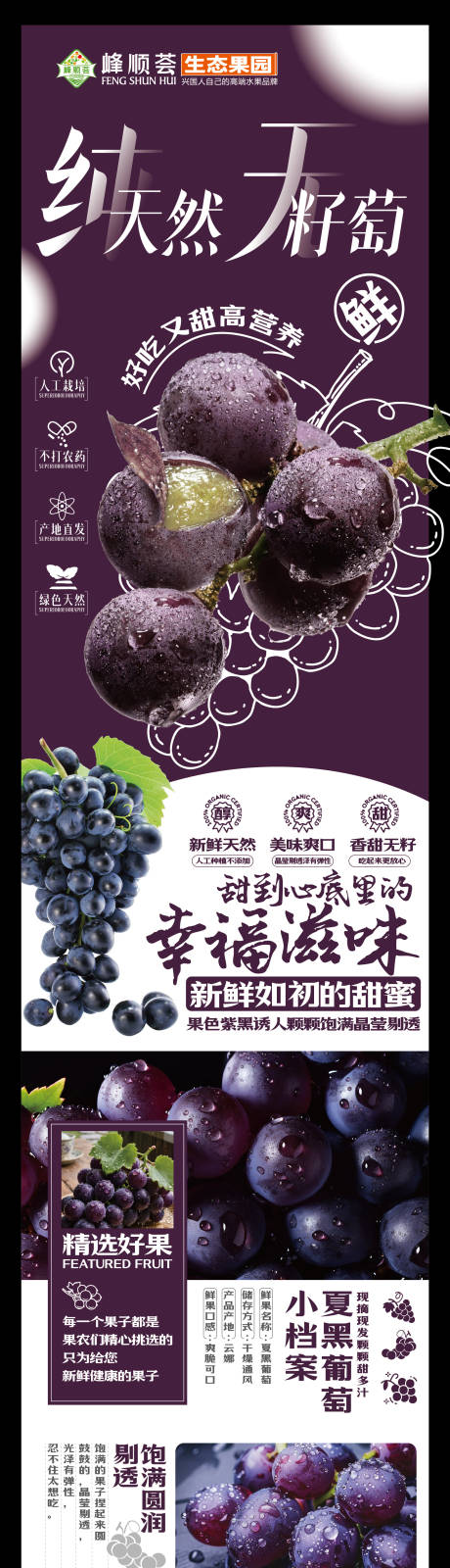 源文件下载【享设计】搜索编号：56960036506901098【峰顺荟生态水果形象长图海报】