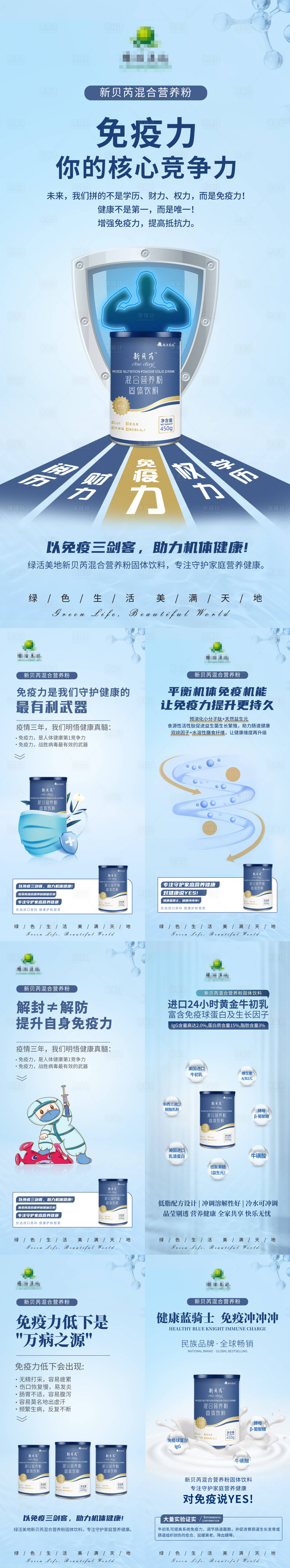 源文件下载【享设计】搜索编号：49560036277667072【保健品奶粉固体饮料免疫力产品介绍海报】