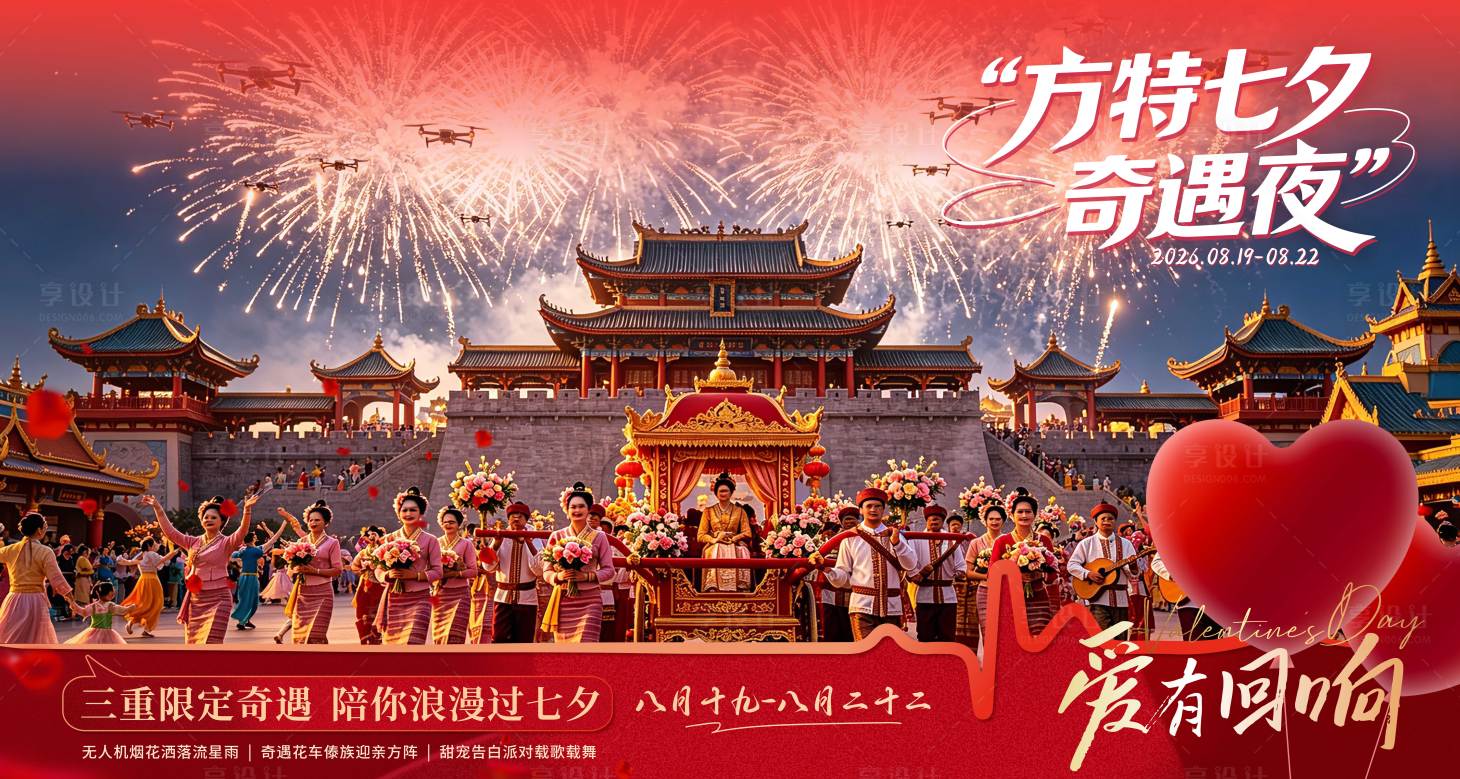 源文件下载【享设计】搜索编号：19730036492741427【游乐园七夕活动主画面】