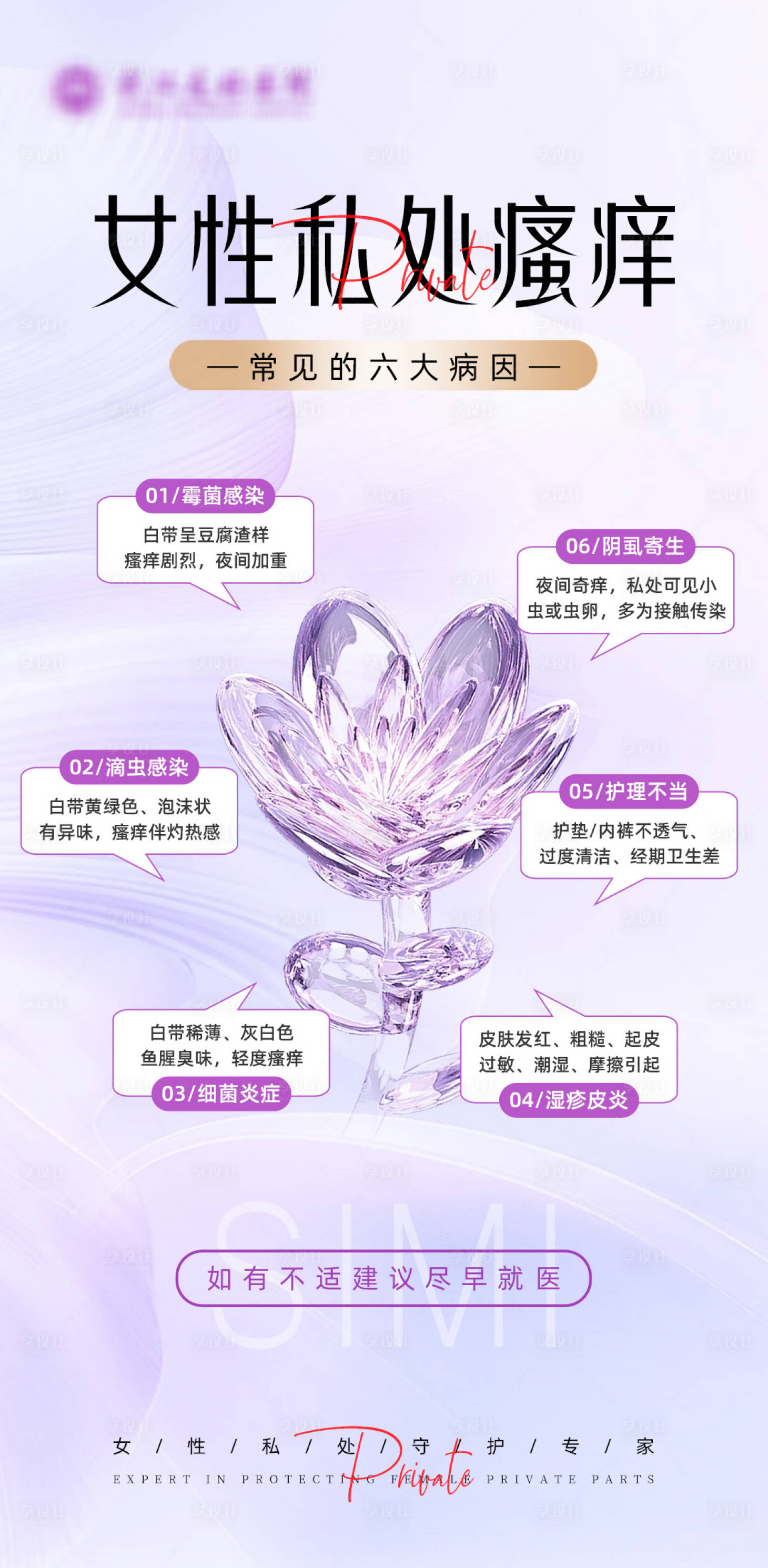 源文件下载【享设计】搜索编号：78560036634237838【私密瘙痒宣传海报】