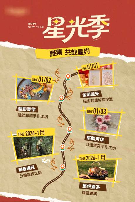 源文件下载【享设计】搜索编号：96890036418436732【露营活动流程海报】