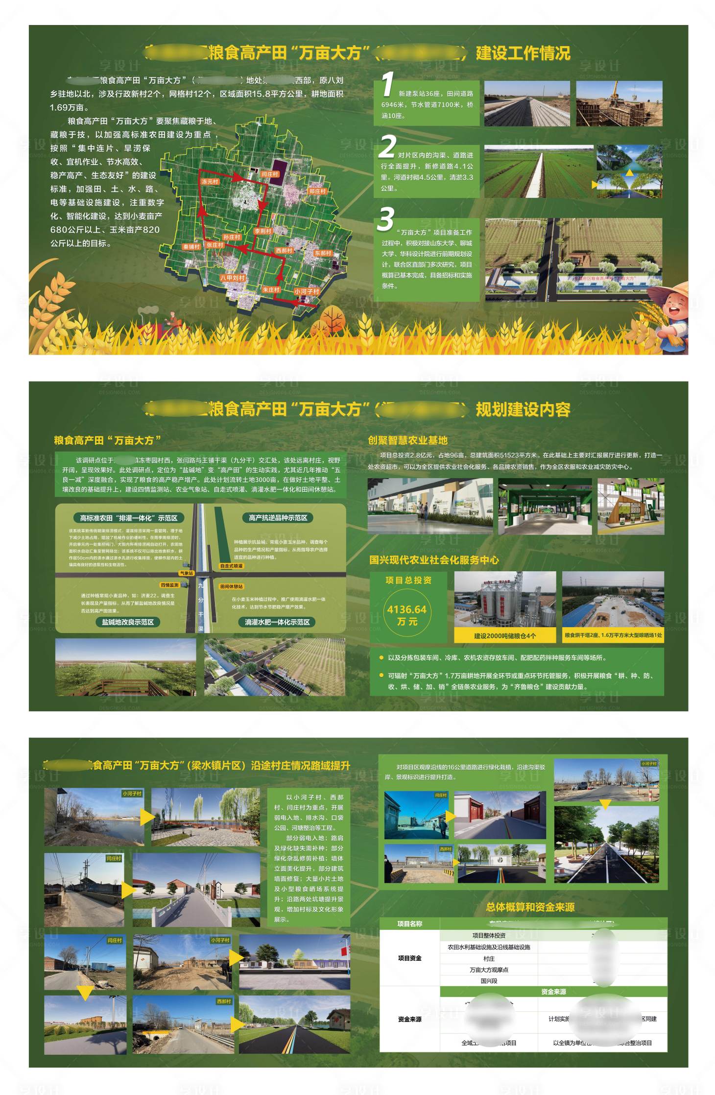 源文件下载【享设计】搜索编号：98330036545026590【粮食种植基地简介展板】