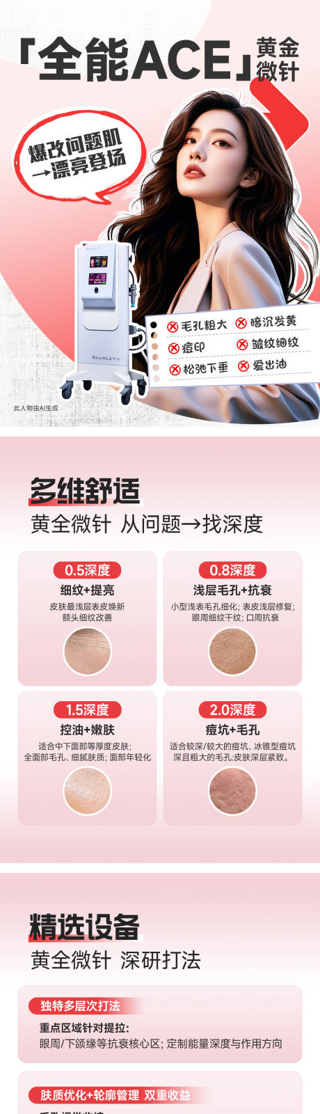 源文件下载【享设计】搜索编号：38090036223538559【医美小红书黄金微针套图长图海报】