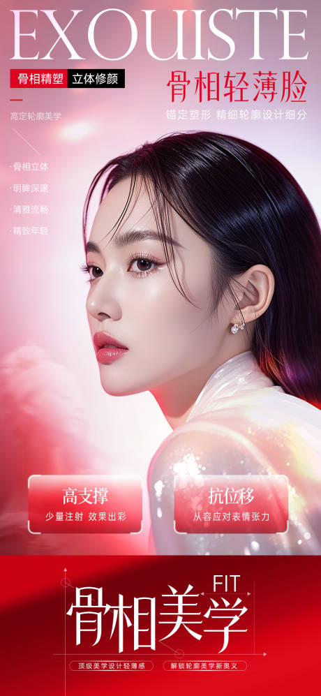 源文件下载【享设计】搜索编号：28910036347023339【医美骨相美学微整项目海报】